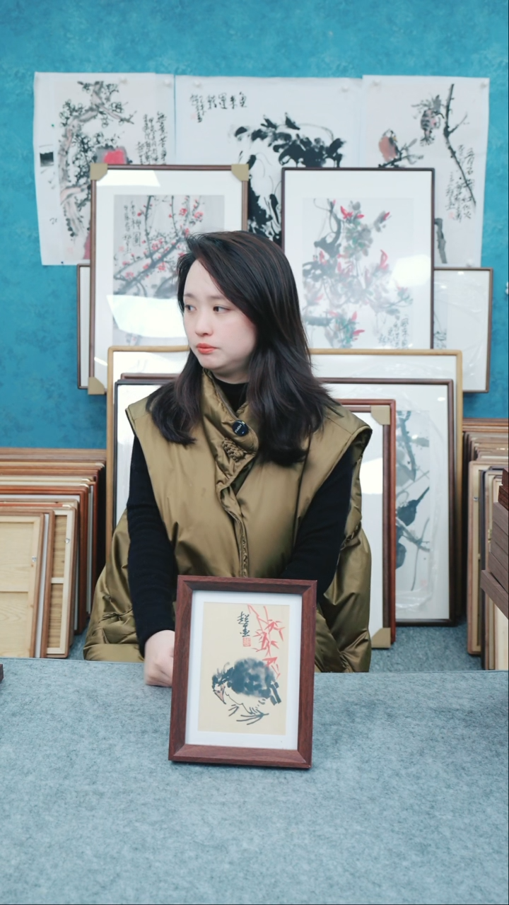 【闪购商品】国画8寸郑志超老师木质摆台