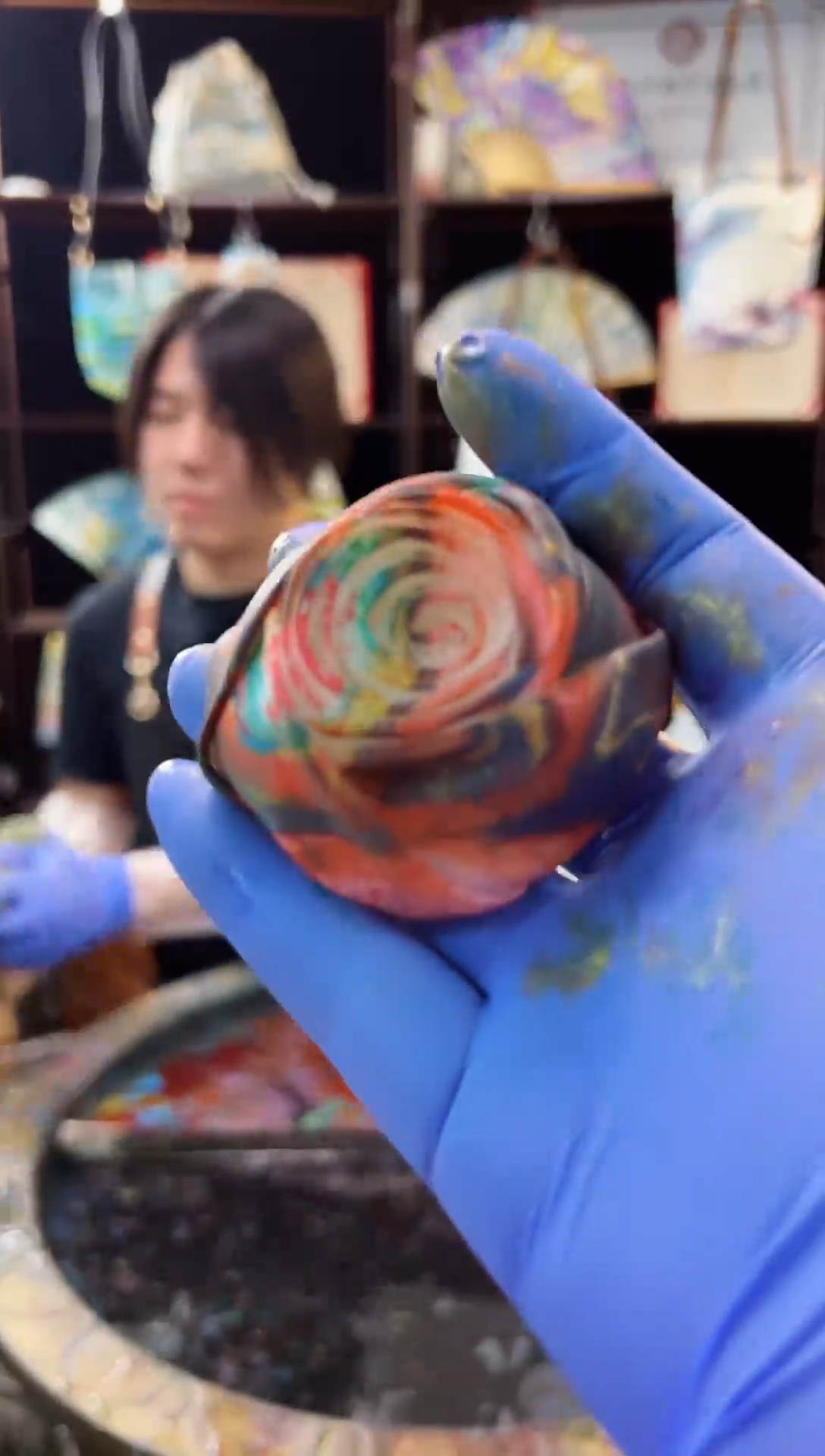 074非遗大漆漂漆玫瑰花