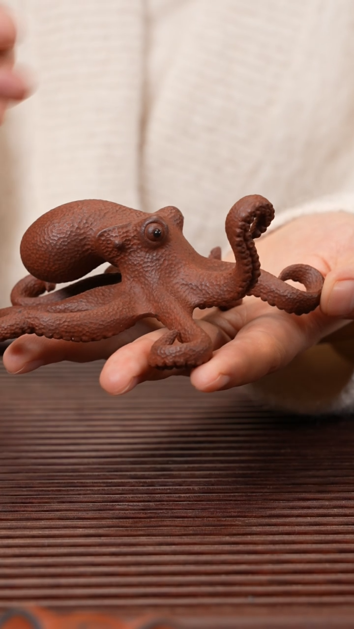 【闪购商品】紫砂茶宠精工  章鱼