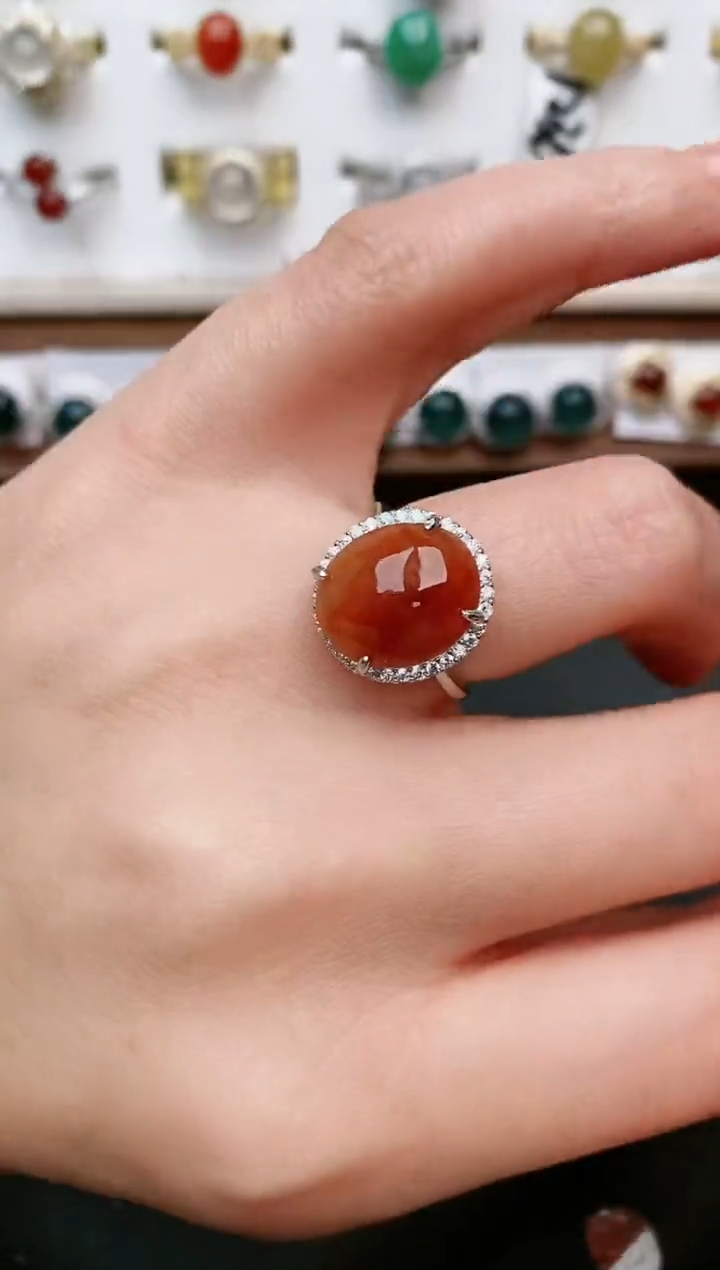 【闪购商品】翡翠戒指银S925镶嵌....