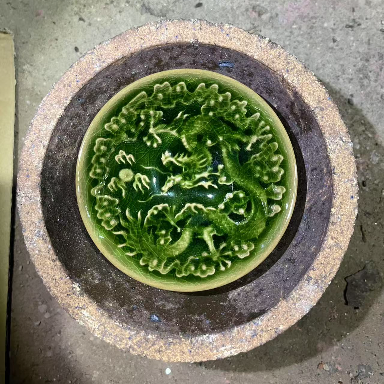 建窑建盏 飞龙在天