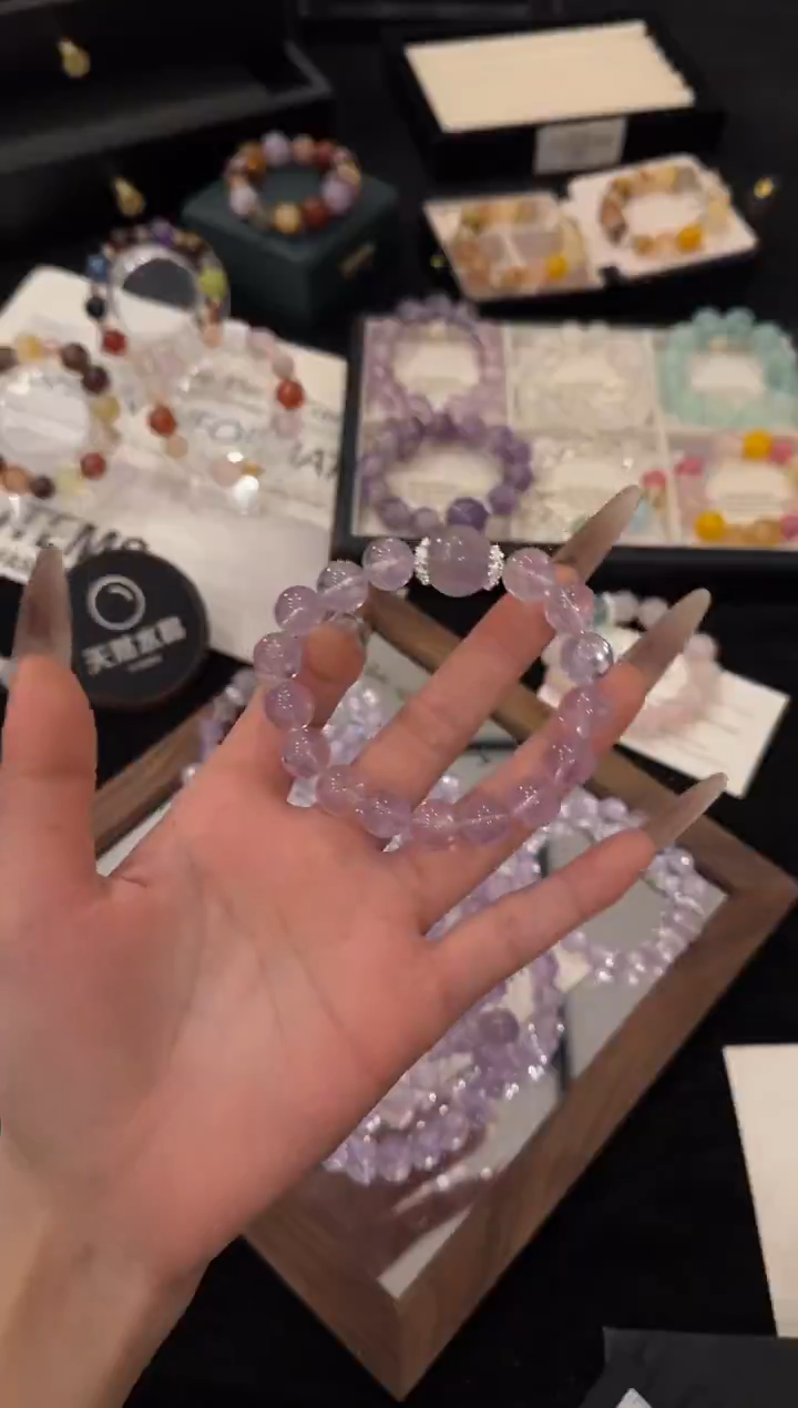 合金手链水晶紫水晶x3479