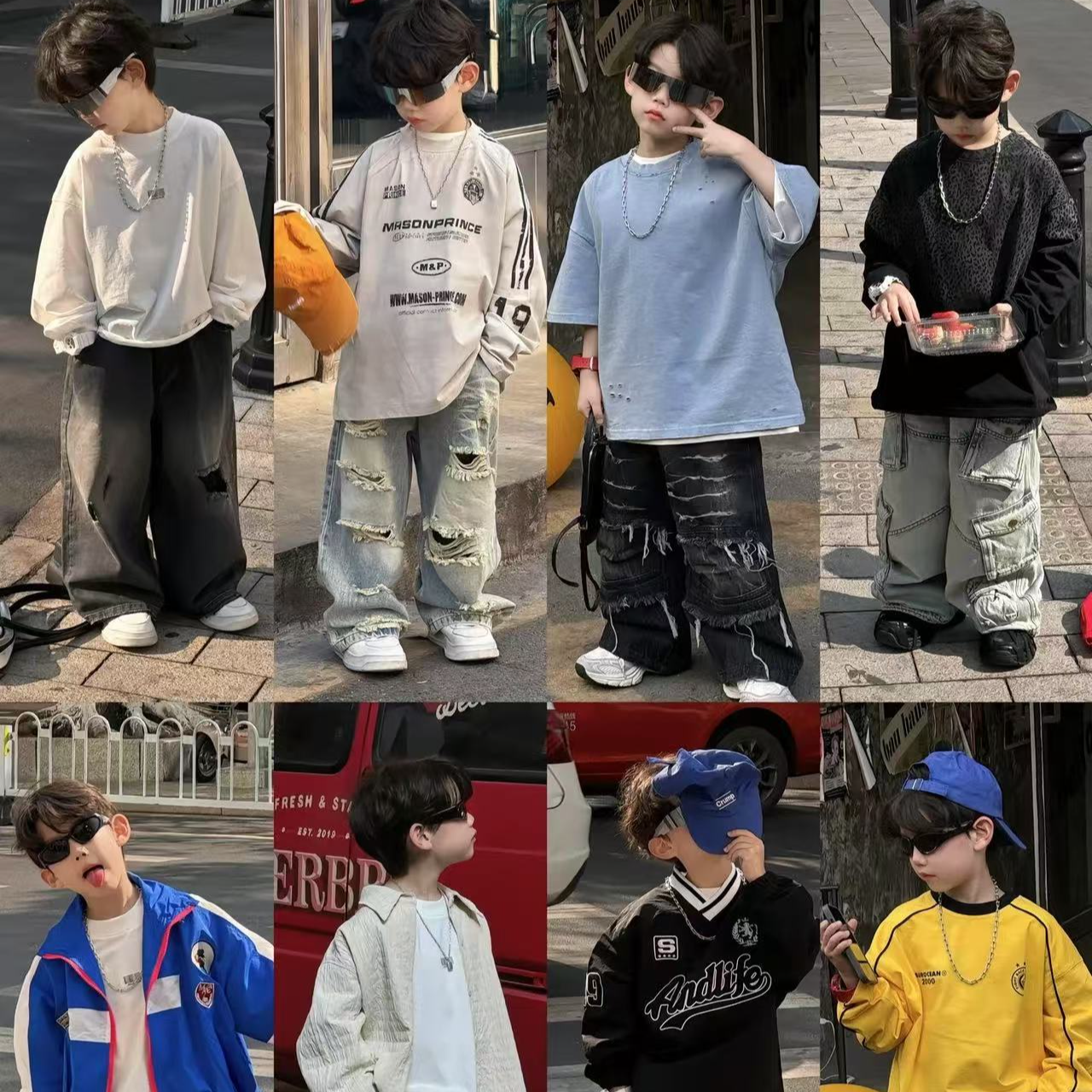 男女童时尚百搭新款韩版宽松外套裤子加绒