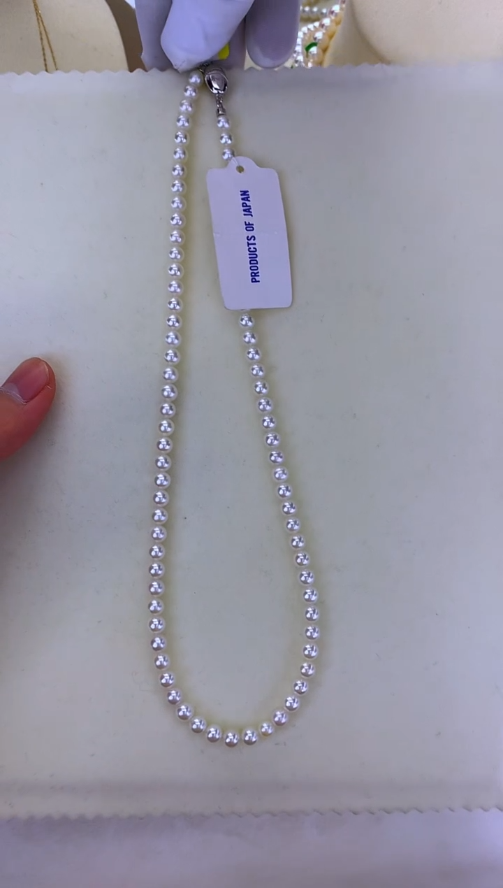 银S925镶嵌DA海水珍珠 GD073 5-5.5 昭和串链带证书