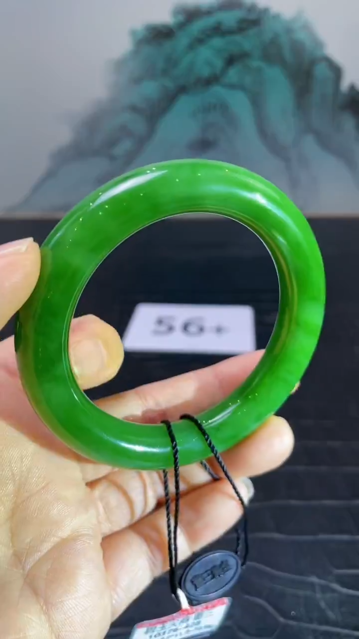 未镶嵌手镯和田玉（碧玉）杜*56+