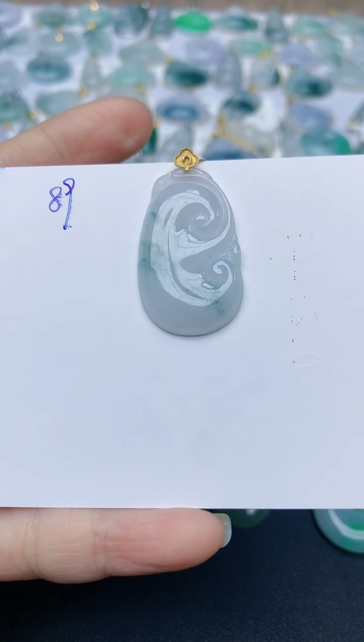 【闪购商品】翡翠颈饰18K金镶嵌天然翡翠A货    89