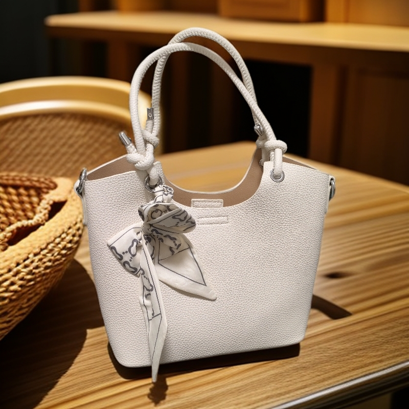 拉链双根日韩纯色单肩包托特包百搭可爱风休闲山本风轻奢包包