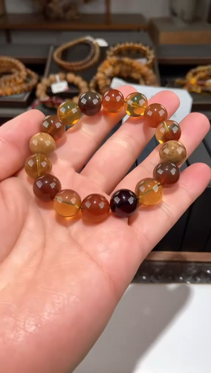 【闪购商品】琥珀手链未镶嵌多宝手串