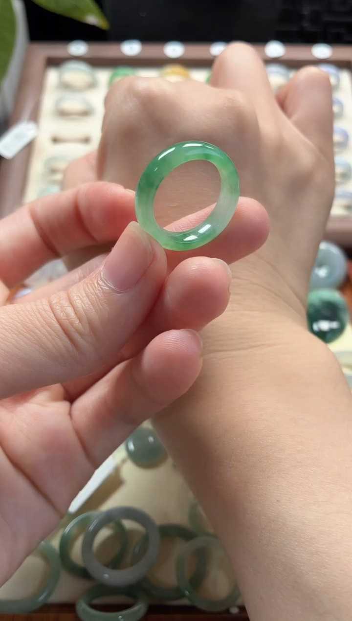 未镶嵌定制翡翠圈口14号  48小时鉴赏期