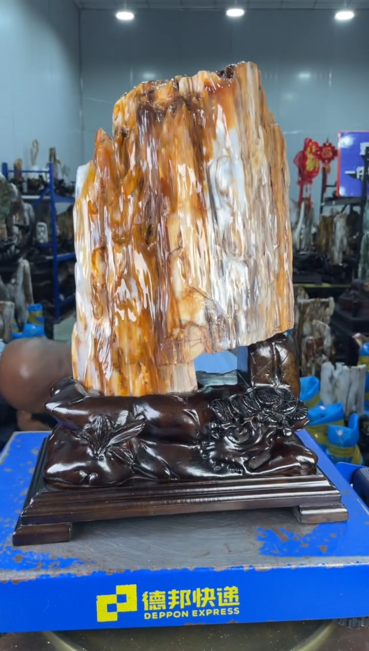 【闪购商品】硅化玉摆件未镶嵌43