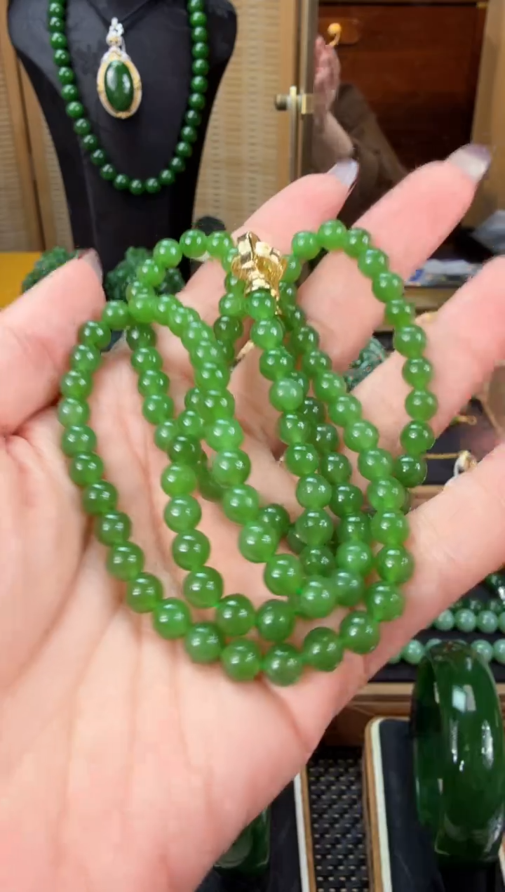 【闪购商品】和田玉（碧玉）毛衣链未镶嵌 