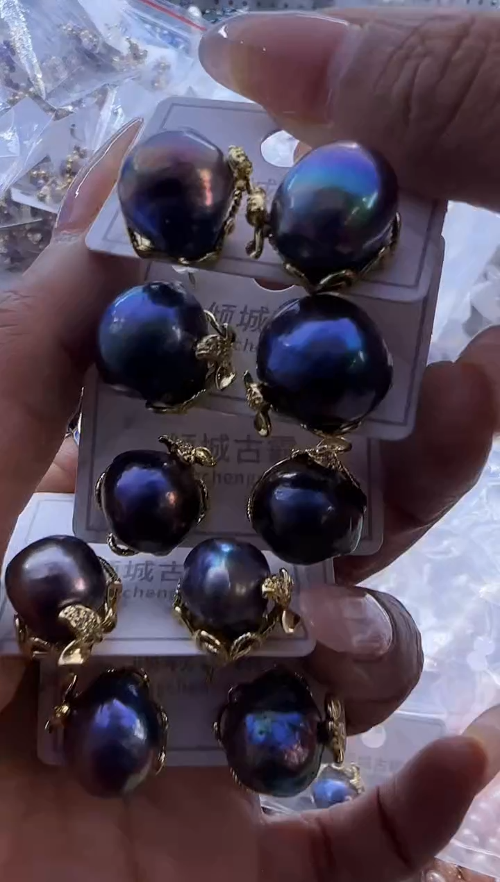 【闪购商品】淡水珍珠耳饰银S925镶嵌384