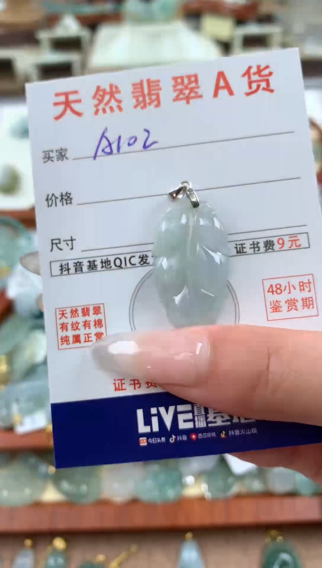 【闪购商品】翡翠颈饰未镶嵌天然A货翡翠挂件 