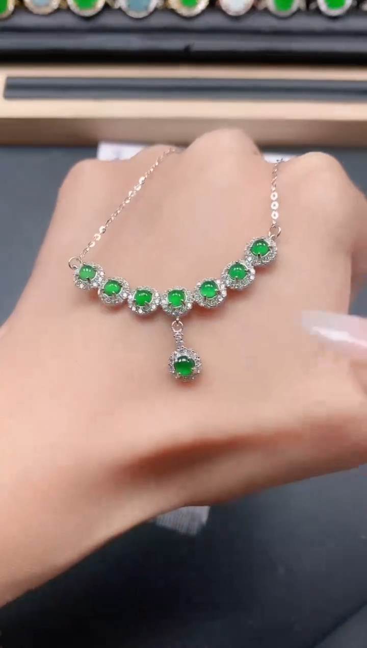 翡翠戒指银S925镶嵌11111