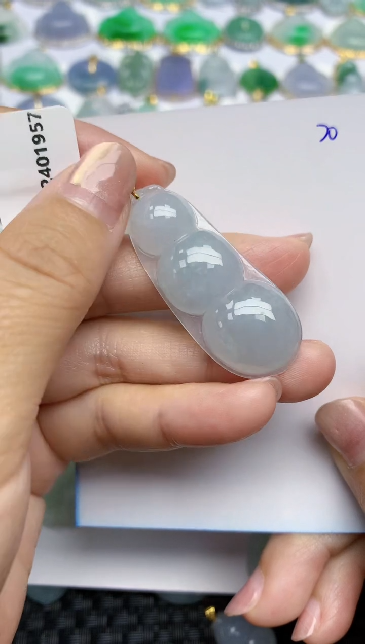 【闪购商品】翡翠颈饰18K金镶嵌天然A货翡翠 20