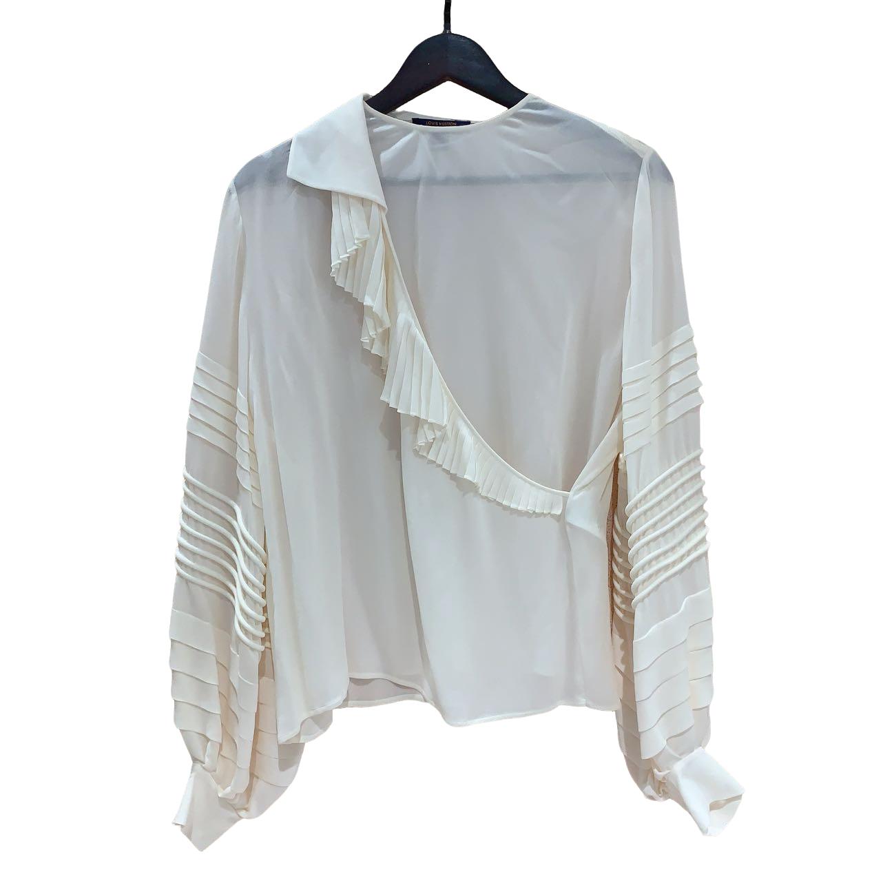 99新 LouisVuitton/路易威登 蔚蓝/荷叶上衣/36码/LZ1113A992