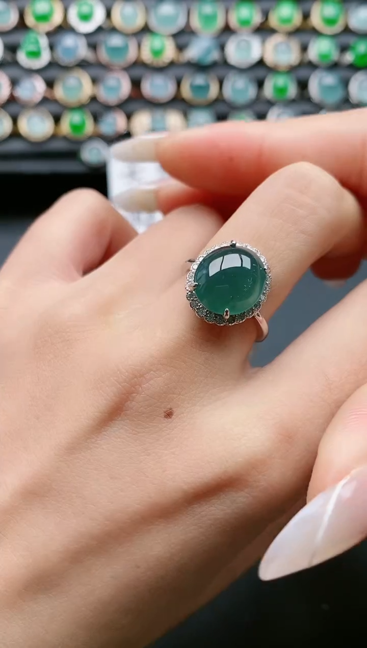 【闪购商品】翡翠戒指银S925镶嵌11111111