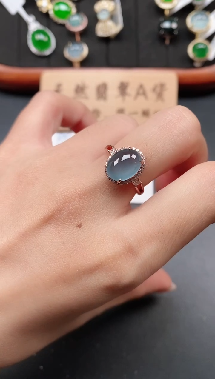 银S925镶嵌戒指翡翠11