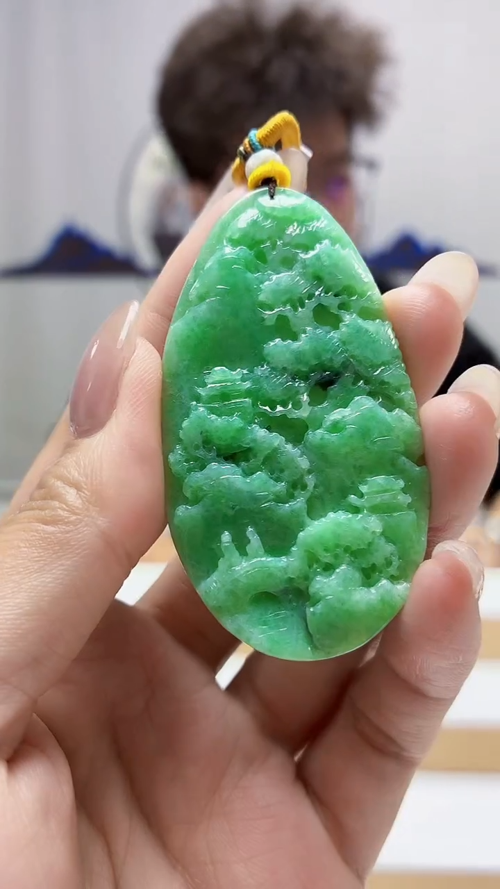 未镶嵌定制翡翠4688MM-毛货挂件22