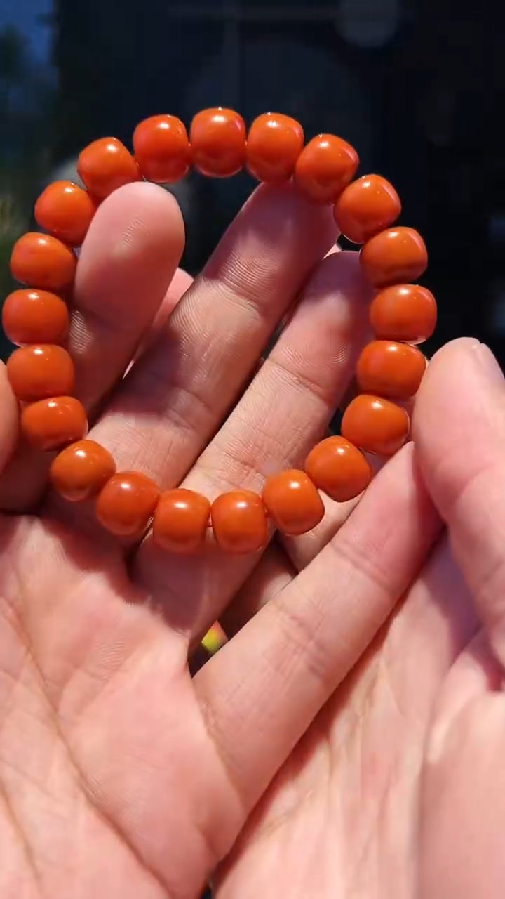 【闪购商品】南红玛瑙手链未镶嵌11+柿子黄