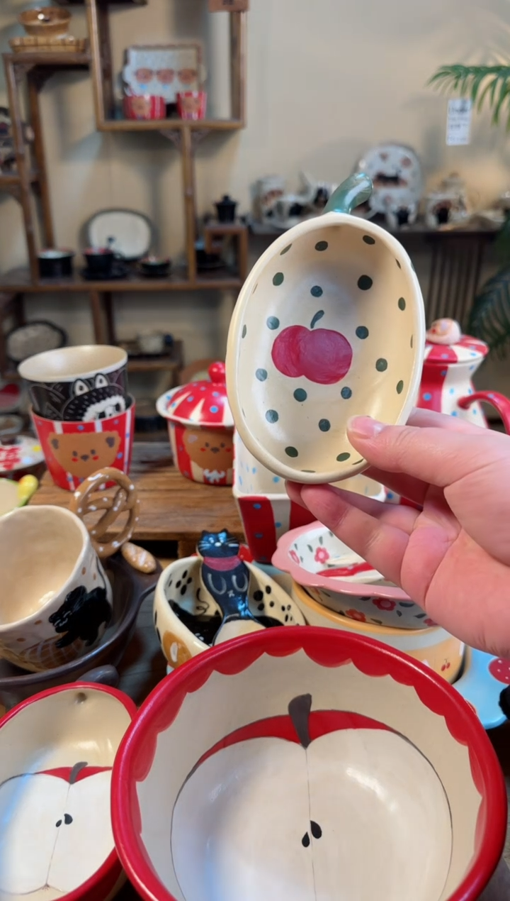 【闪购商品】苹果碗高温瓷器高温