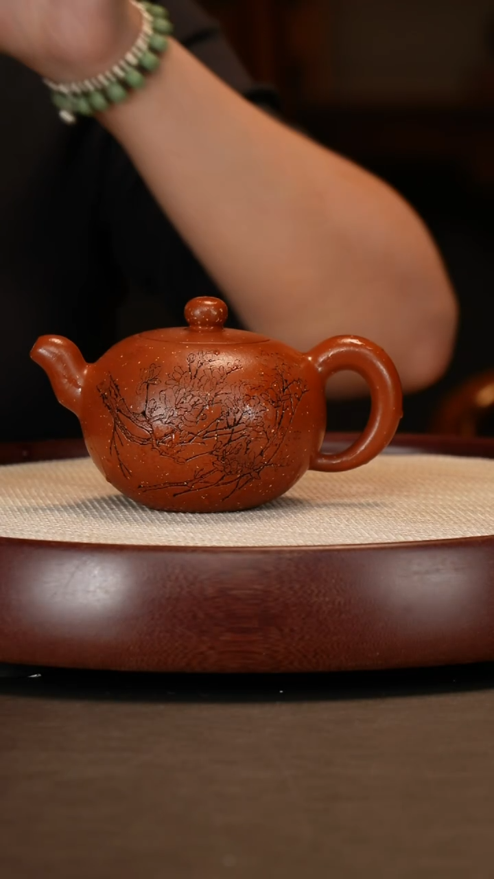 【闪购商品】紫砂茶壶赤龙焕彩一粒珠墨宝三罐茶叶壶承