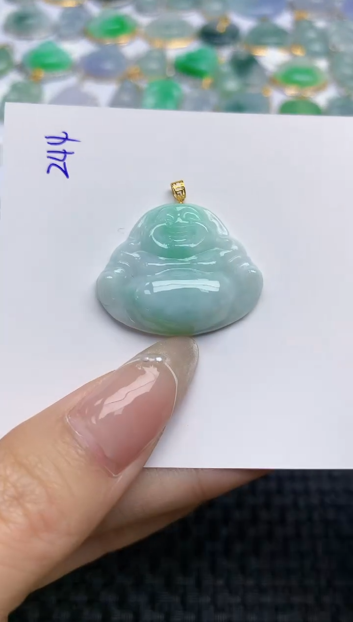 【闪购商品】翡翠颈饰18K金镶嵌 天然翡翠A货