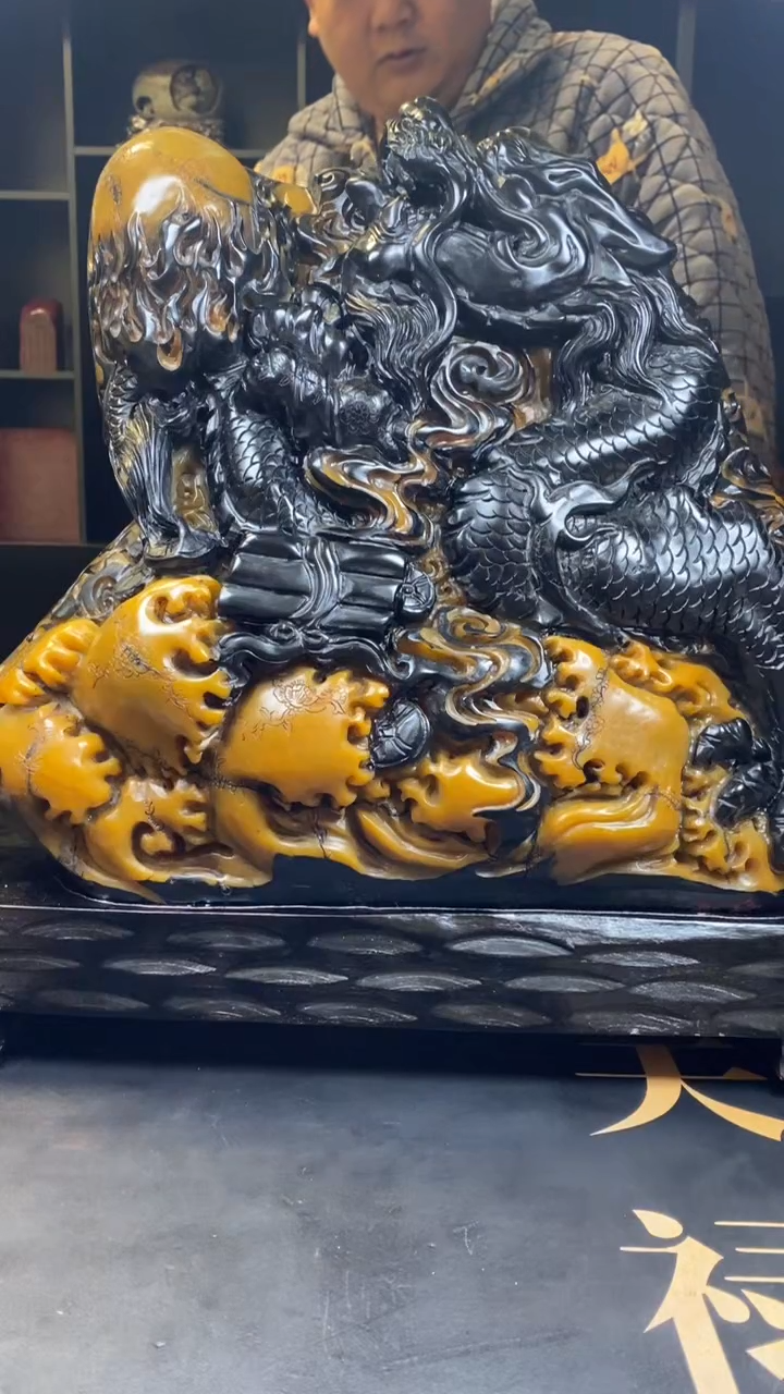 【闪购商品】寿山石印石乌鸦皮田黄大摆件