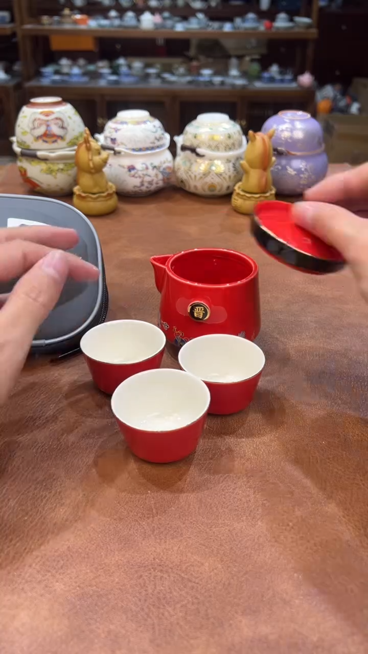 真的很便宜会开片的旅行茶具