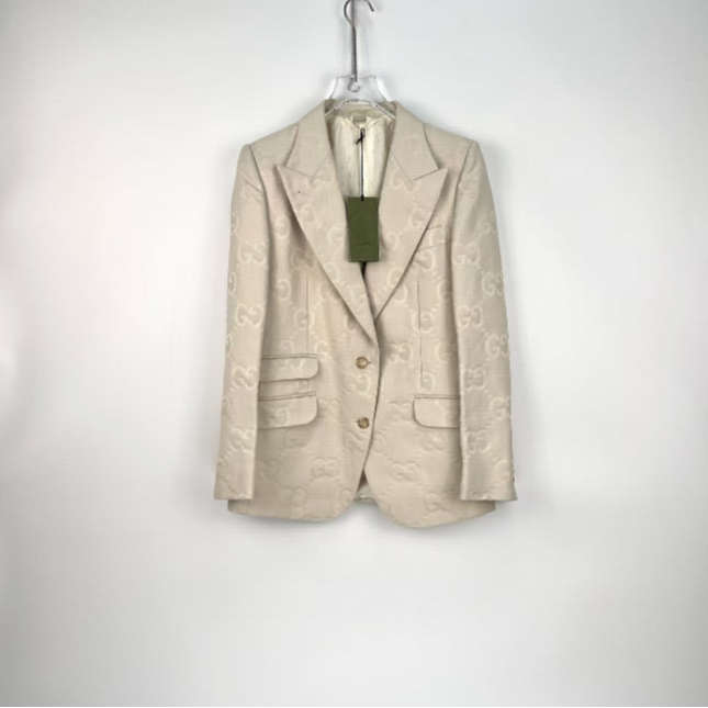 全新未使用 GUCCI/古驰 满印GG小西装 米白/40