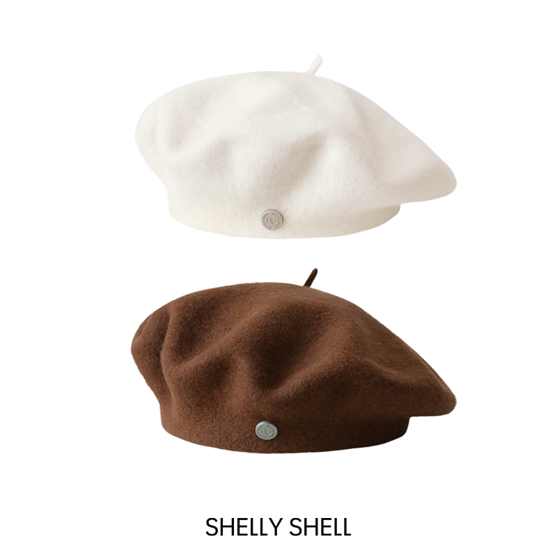 Shelly Shell美拉德焦糖贝雷帽 百搭潮流小众