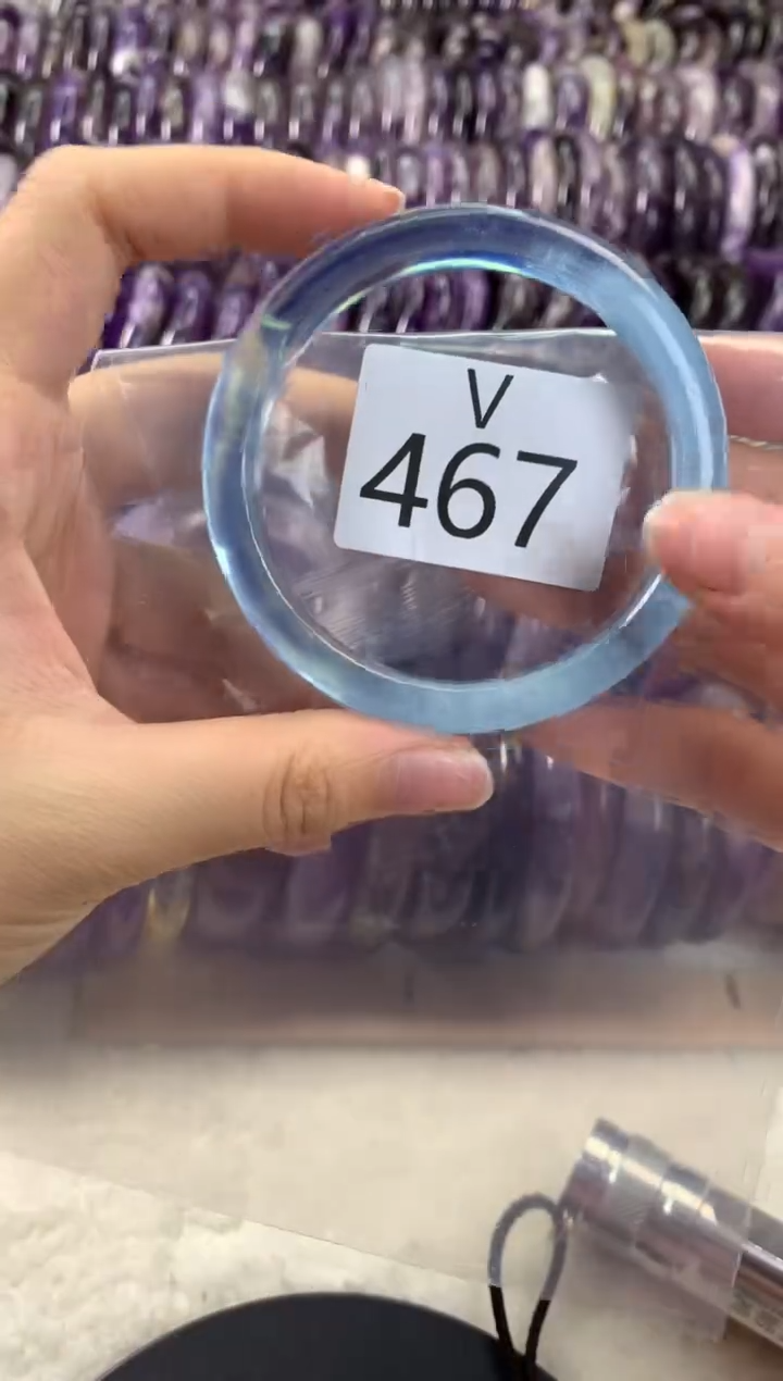 【闪购商品】水晶水晶手镯V未镶嵌467-58