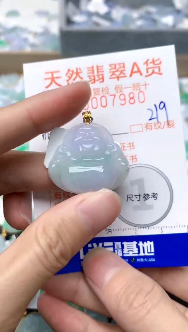 【闪购商品】翡翠颈饰18K金镶嵌219天然A货翡翠