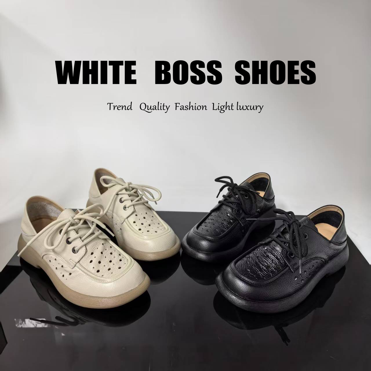 春夏新款英伦潮流系带乐福鞋时尚休闲百搭舒适女鞋 9260 //9620