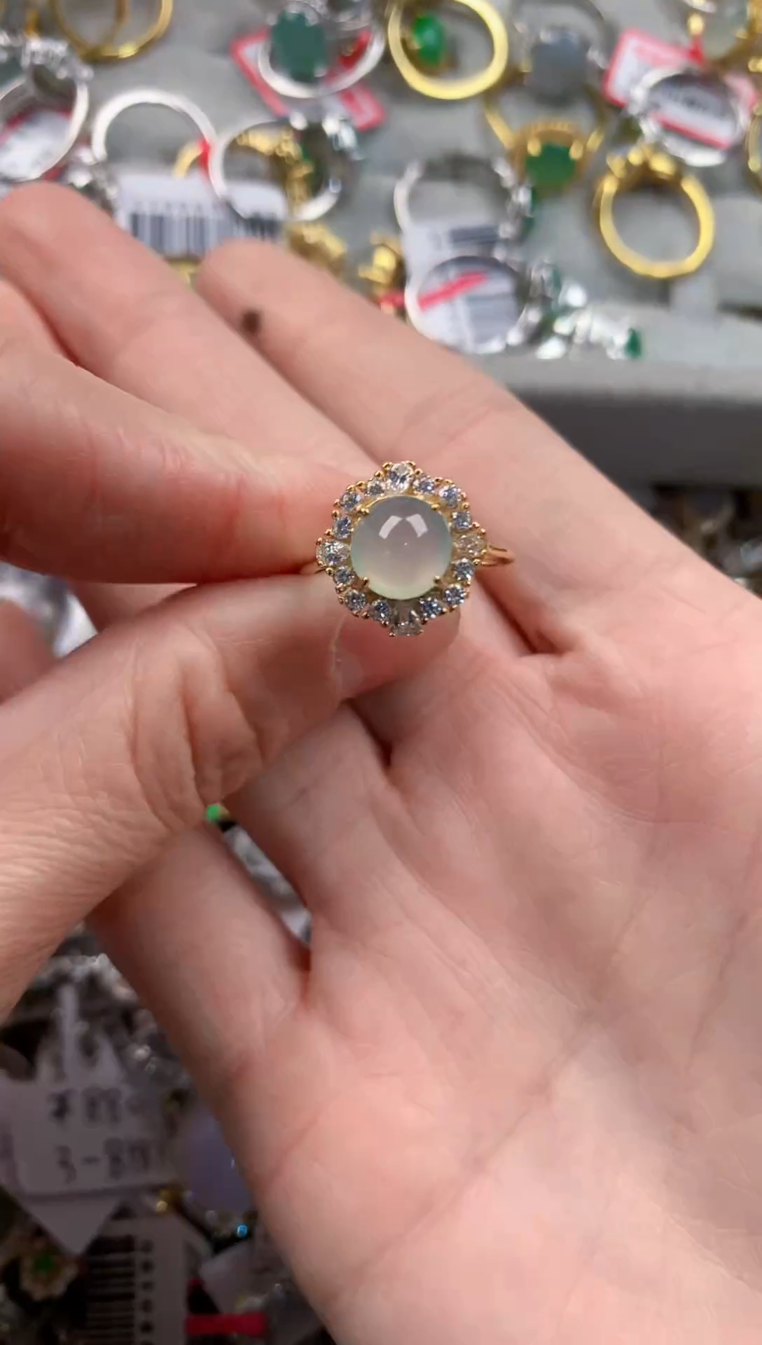 银S925镶嵌戒指翡翠333   6