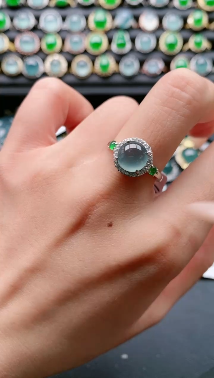 【闪购商品】翡翠戒指银S925镶嵌11111111