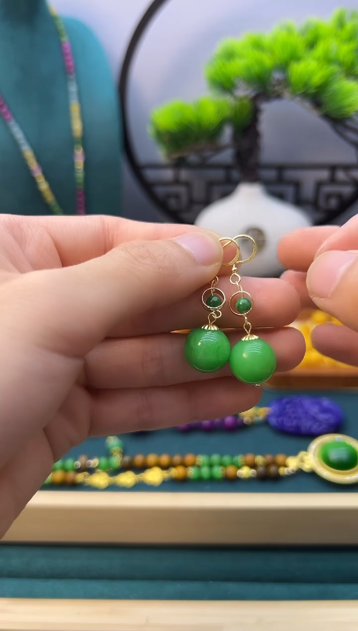 【闪购商品】翡翠颈饰14K金镶嵌E294           