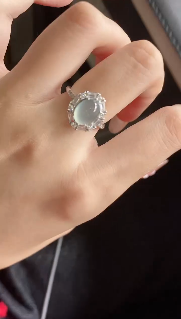 【闪购商品】翡翠戒指银S925镶嵌5115-5