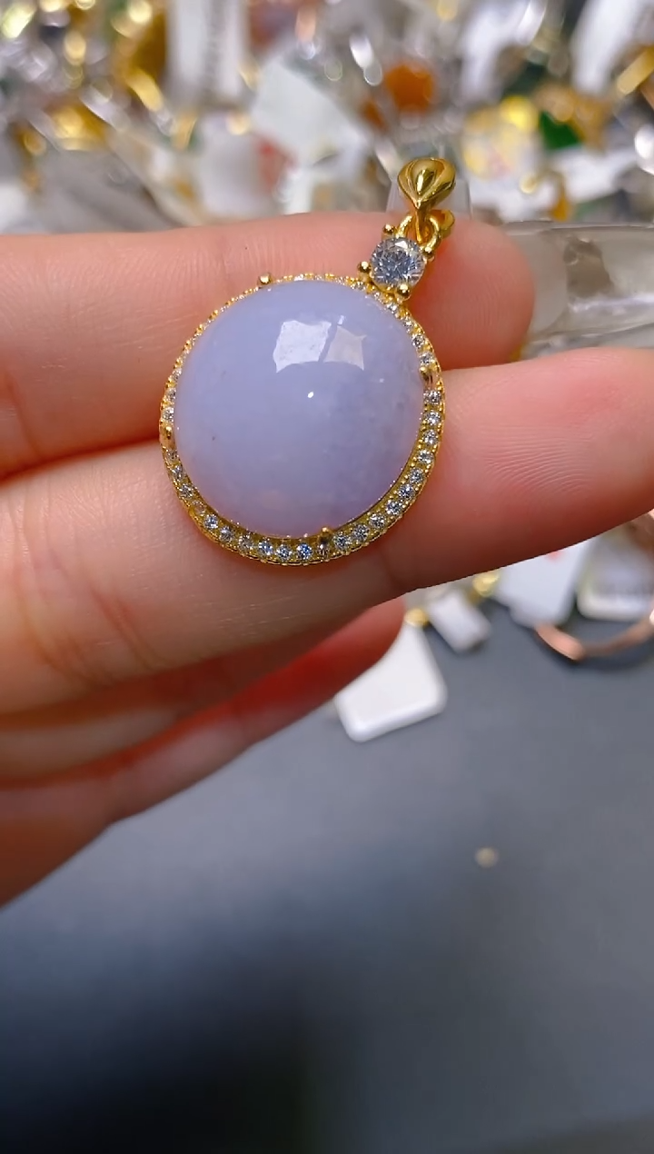 【闪购商品】翡翠耳饰银S925镶嵌天然A货翡翠1