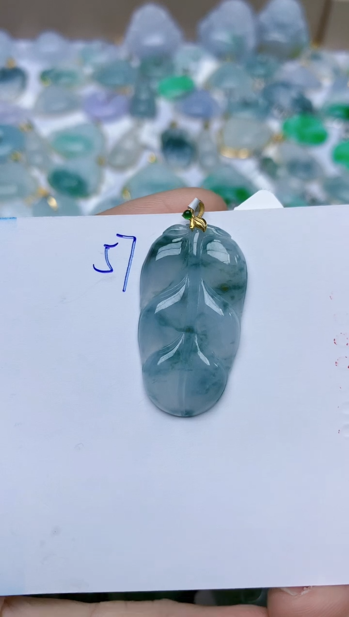 【闪购商品】翡翠颈饰18K金镶嵌天然翡翠A货    57