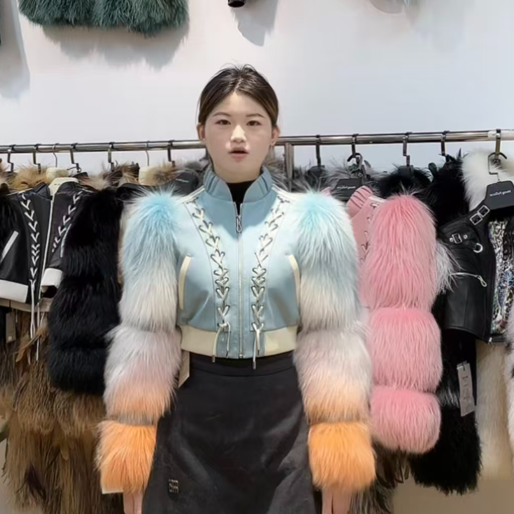 2025新款通用码欧美风毛皮草外套