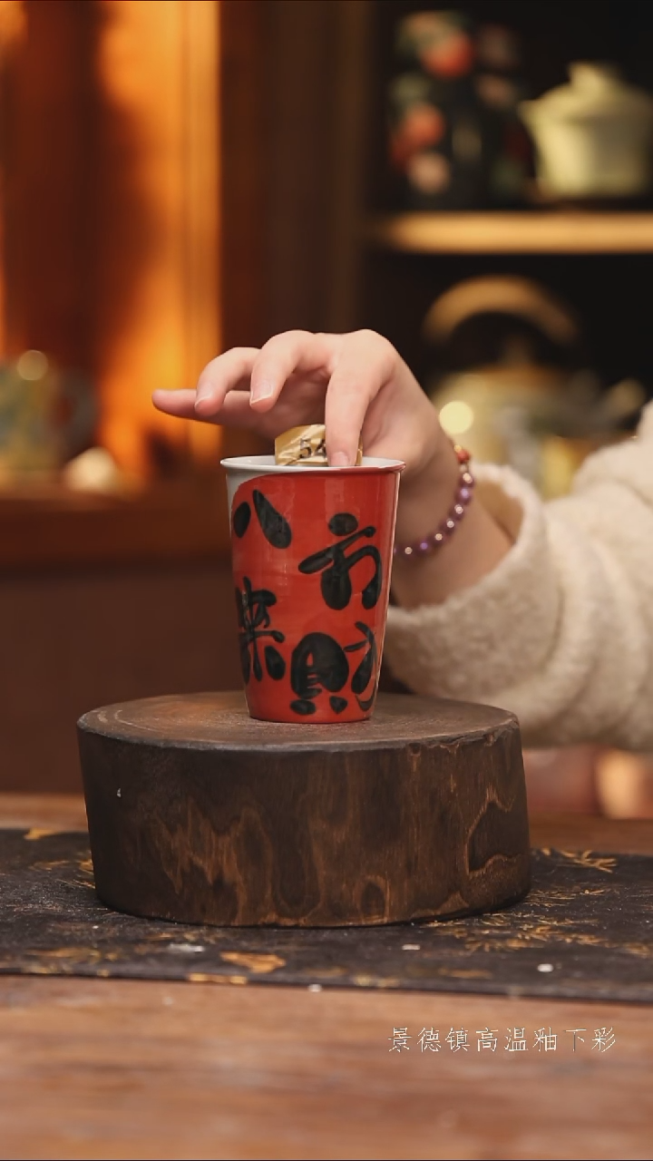 陶瓷景德镇高温釉下手绘陶瓷@L545@