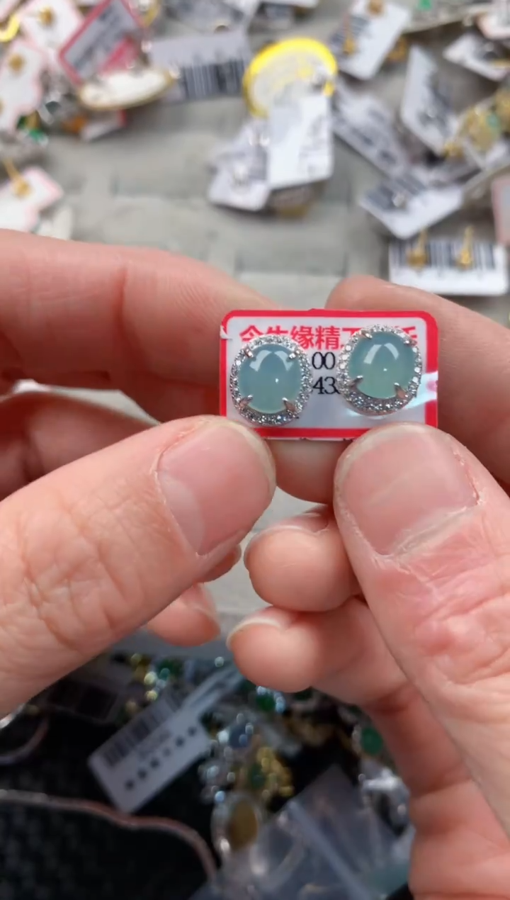 银S925镶嵌戒指翡翠222       5