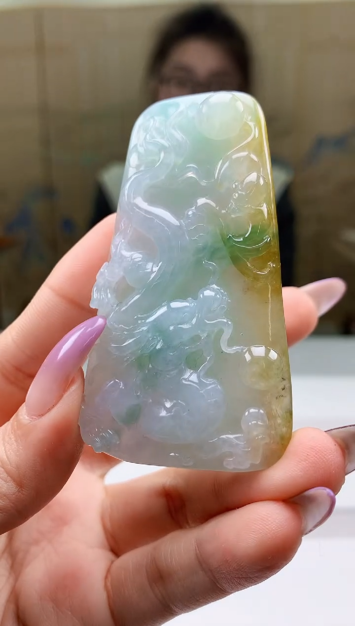 【闪购商品】定制翡翠未镶嵌5156ty-毛货挂件168