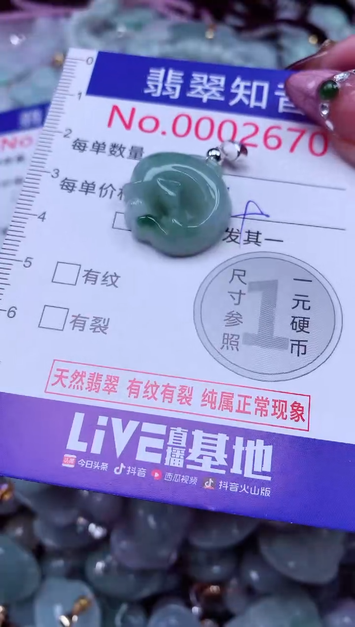 吊坠(不含链)未镶嵌翡翠2670