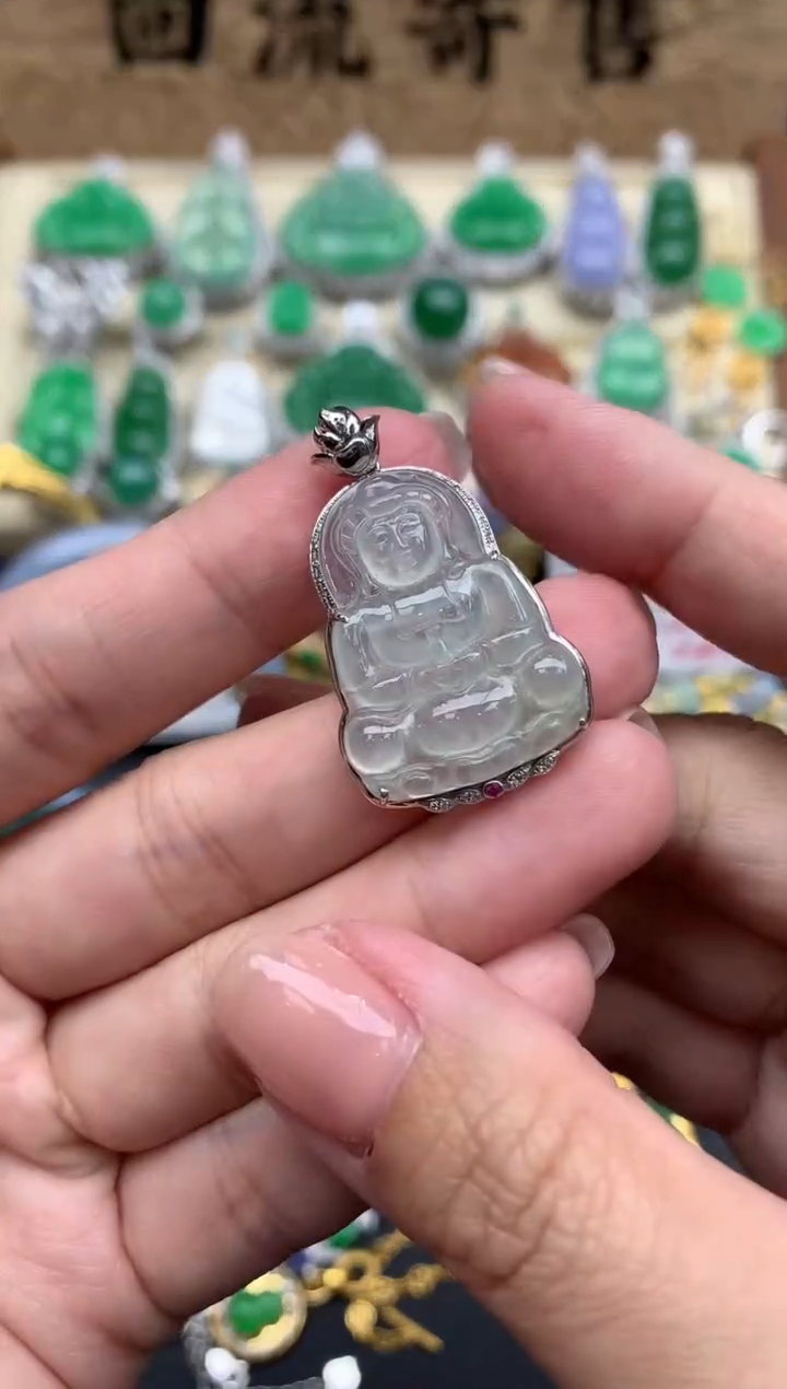 【闪购商品】翡翠颈饰18K金镶嵌395-中国好珍宝