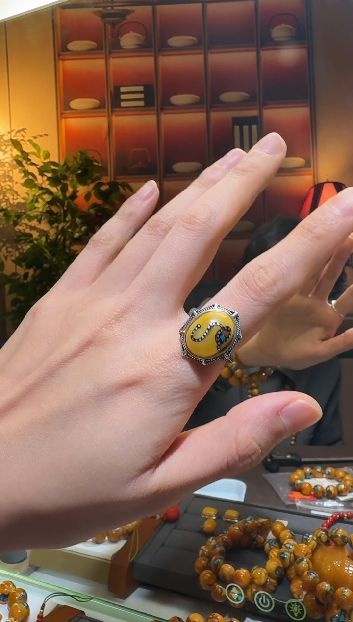 蜜蜡颈饰银S925镶嵌5473选择多样性发货其中一件