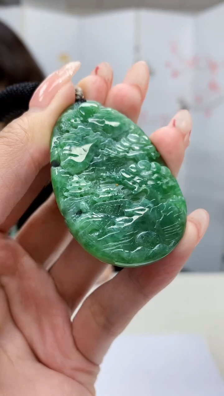 【闪购商品】定制翡翠未镶嵌4829MM-毛货挂件60