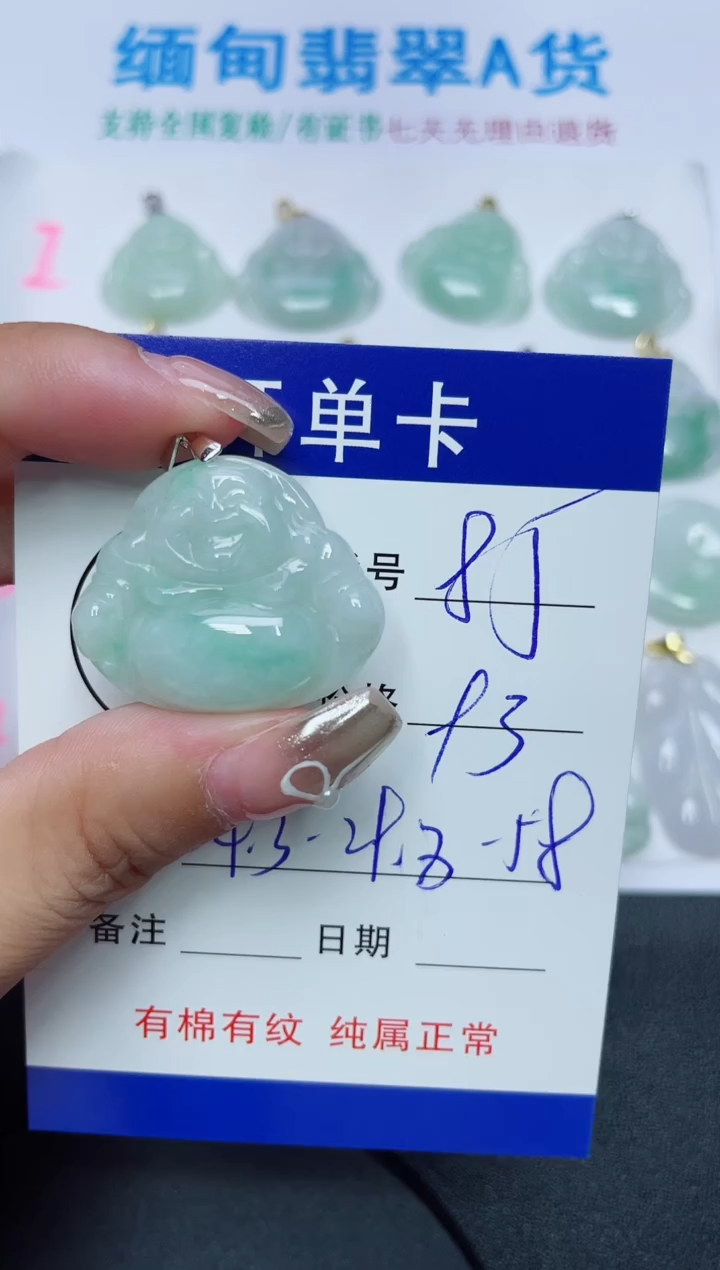 翡翠未镶嵌吊坠(赠链)85