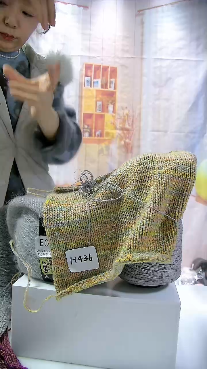 【H436兔宝】纯美丽诺羊毛1团(0.5斤)（单股7号针）  